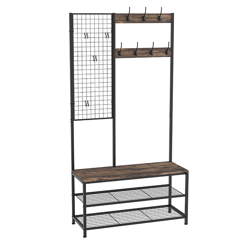 Vestiaire D’entrée Avec Miroir Style Industriel - DETROIT | ID Market